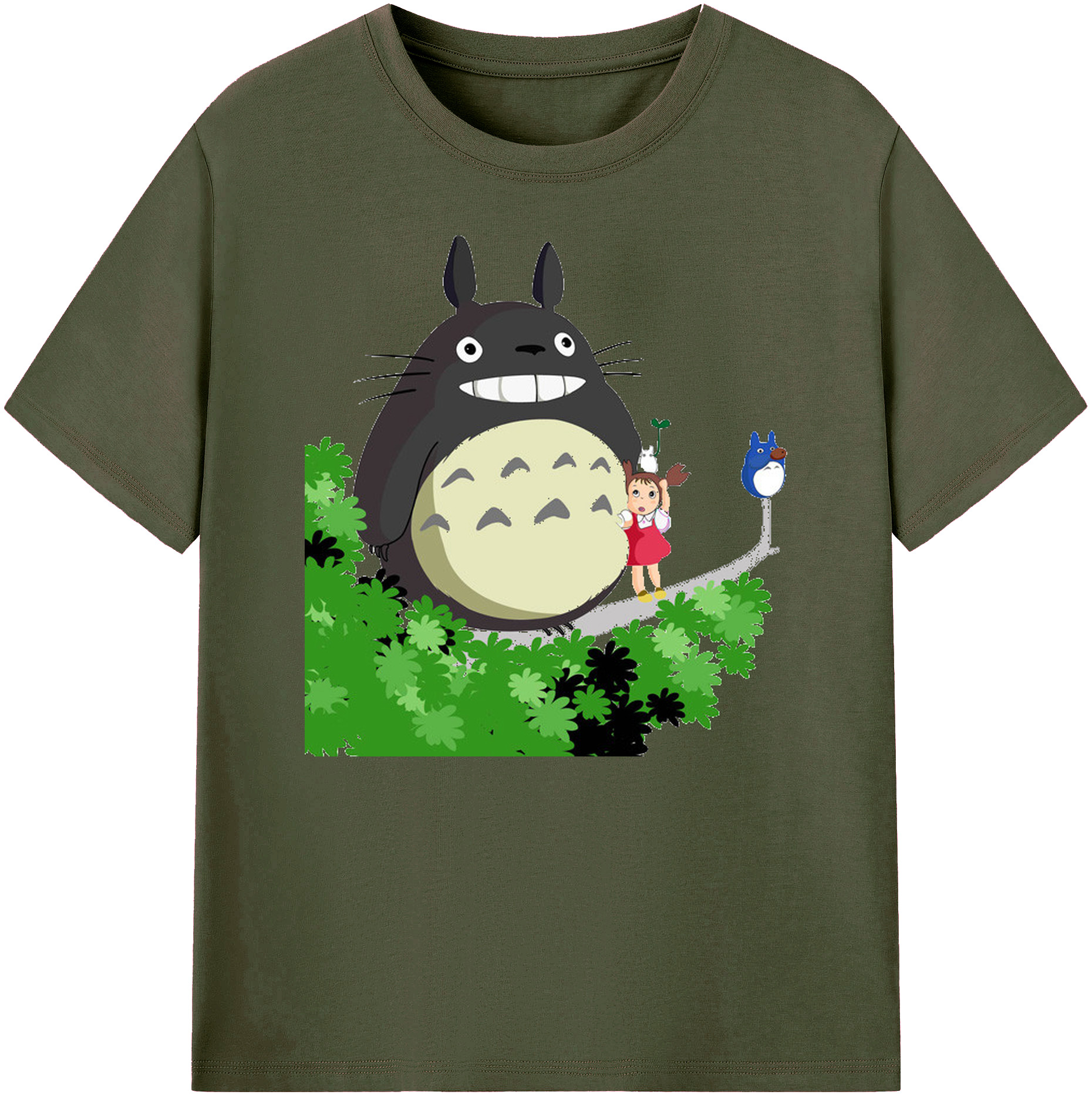 （画像用） となりのトトロ 草壁メイ 草壁サツキ My Neighbor Totoro Satsuki Kusakabe Mei Kusakabe 綿100％ メンズ半袖Tシャツ｜肌触りやわらか＆通気性